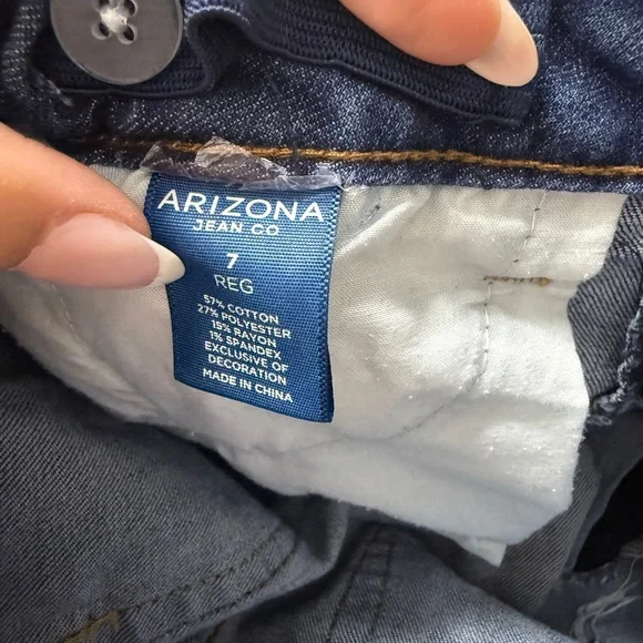 Arizona Kids Denim Lace-Trimmed Shorts - Picture 3 of 4